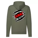 zelená mikina s logom claas na zips