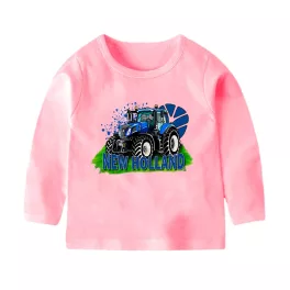 detské tričko new holland ružové dlhý rukáv