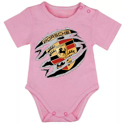 porsche ružové body s krátkym rukávom