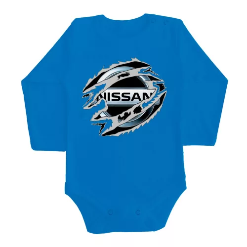 nissan modrá dlhý rukáv dojčenské body