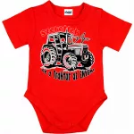 ľúbim ťa ocko, ale traktor je môj! detské telíčko červené