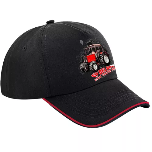 belorus baseball čiapka čierna s červeným lehom