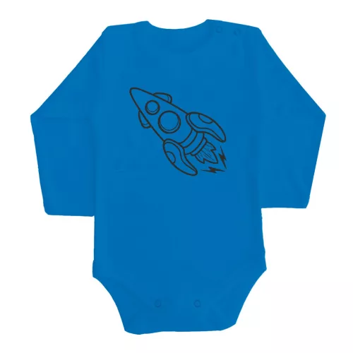 raketa dlhý rukáv body pre bábätká modrá