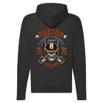 custom motorcycle mikina na zips, čierna