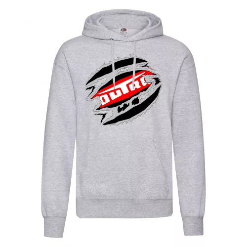 svetr s mikinou dutra logo svetlo šedý