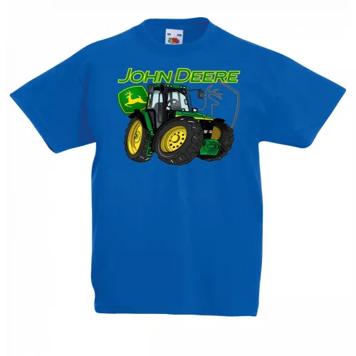 modré detské tričko tractor zelené