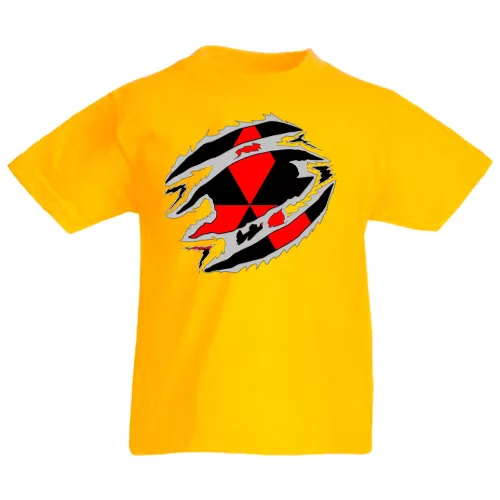 detské tričko mitsubishi žlté