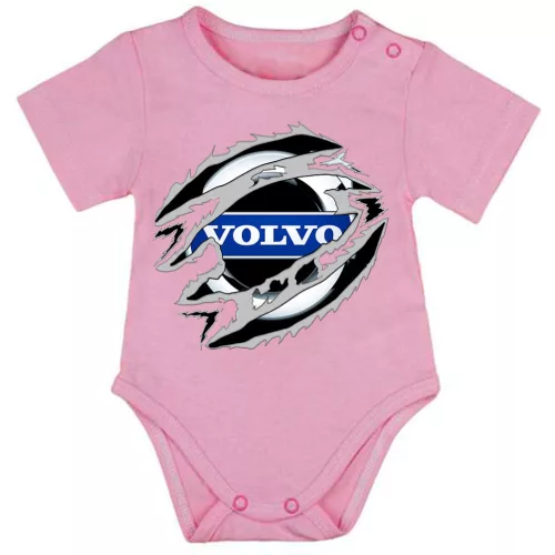 volvo ružové dojčenské telo s krátkym rukávom