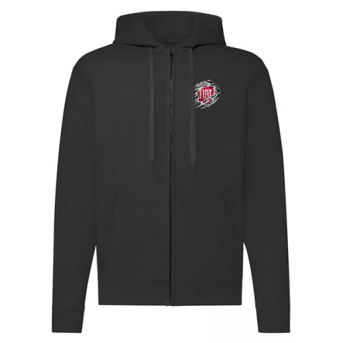 fiat zips čierna mikina
