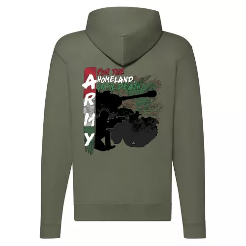 army maďarský sveter na zips (zelený)