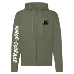 army maďarský sveter na zips (zelený)