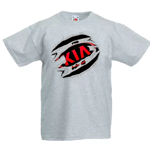 kia šedé detské tričko