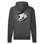 tmavosivý svetre s kapúčou s logom mtz