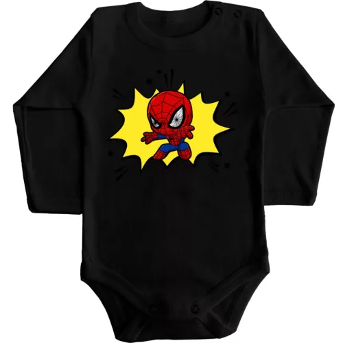 spiderman body pre bábätká čierne