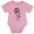 robot krátky rukáv body pre bábätká ružová