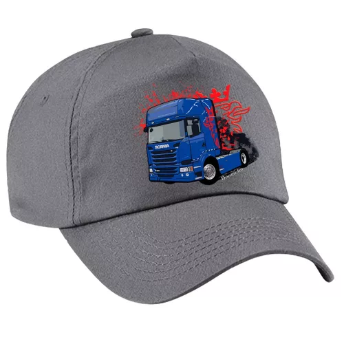 sivá látková baseball čiapka scania