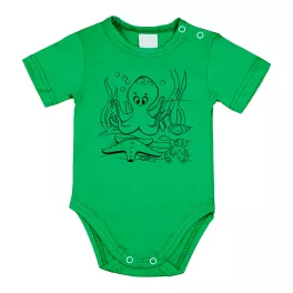 chobotnice s krátkym rukávom bábätká telo zelená