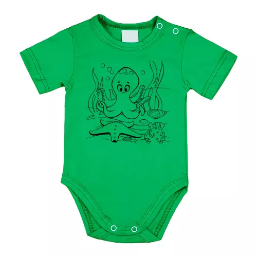 chobotnice s krátkym rukávom bábätká telo zelená