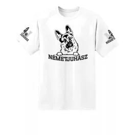 biele pánske tričko nemecký ovčiak veľký vzor