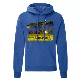 new holland working hoodie modrá