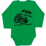 môj otec je najlepší vodič traktora....detské body dlhý rukáv čierny