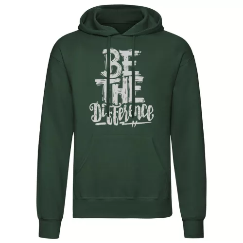 be the difference zelená sveter s klokaním vreckom