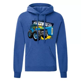 sveter dutra s kapucou - modrý