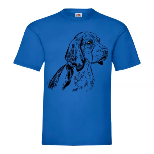 tričko beagle pes modré