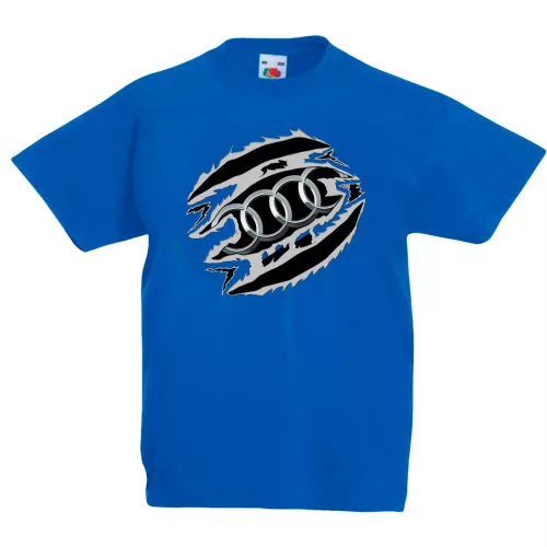 detské tričko audi modré