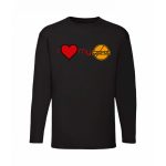 milujem svojho raba! čierne tričko s dlhým rukávom