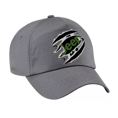 sivá látka jeep baseball čiapka