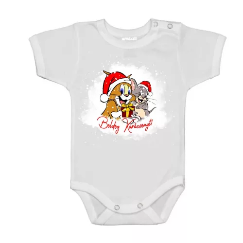 veselé vianoce body pre bábätká mačka a myš