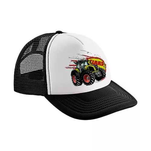 čierno biela ​​baseball čiapka claas traktor