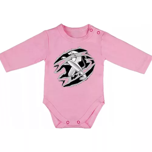 peugeot ružový dlhý rukáv dojčenské body