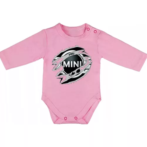 mini ružové detské telo s dlhým rukávom