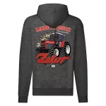 tmavošedá mikina so zipsom zetor