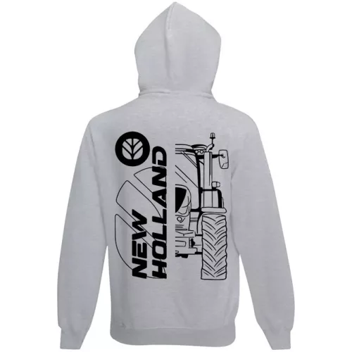 new holland šedý kruhový sveter na zips s bielem vzorom