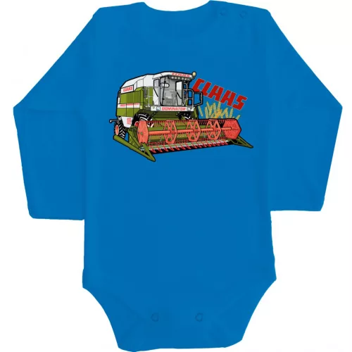 claas body pre bábätká modrý dlhý rukáv