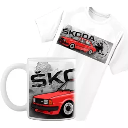 skoda 120 súprava hrnček-trička