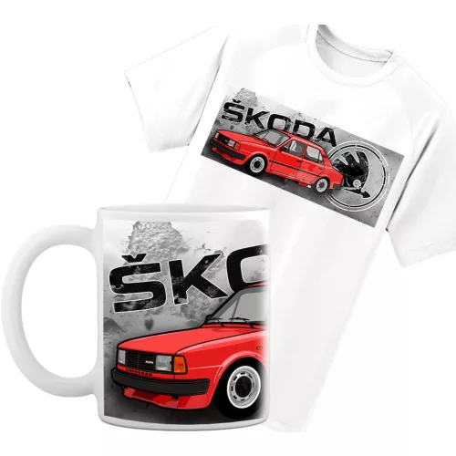 skoda 120 súprava hrnček-trička