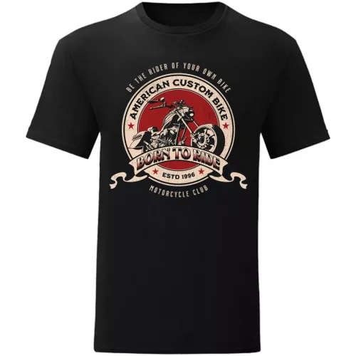 american custom bike motorcycle tričko čierne