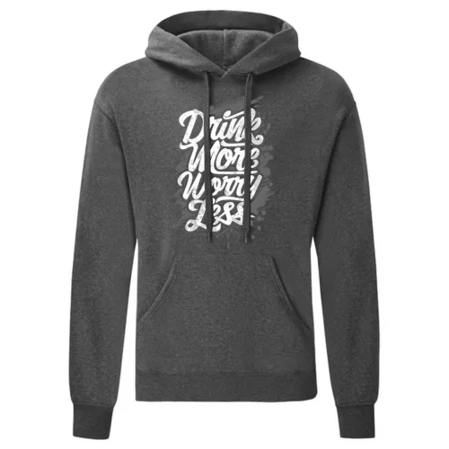 drink more…sivá sveter s klokaním vreckom