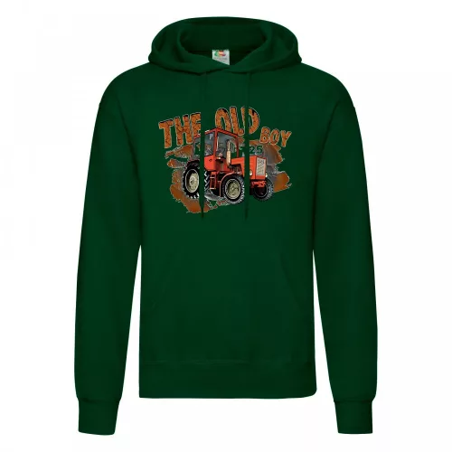 t25 tractor sveter s mikinou zelená