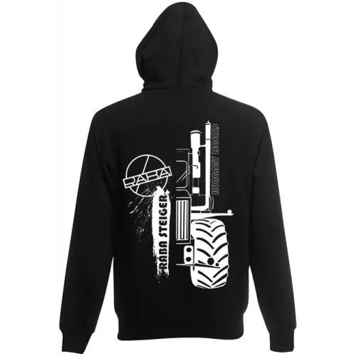 rába čierny kruhový sveter na zips s bielym vzorom