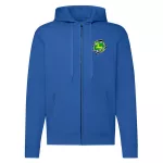 zelené logo traktor zips modrá mikina