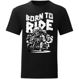 born to ride motorcycle tričko čierne