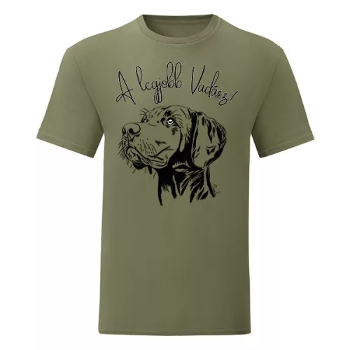 najlepšie tričko lovec vizsla zelené