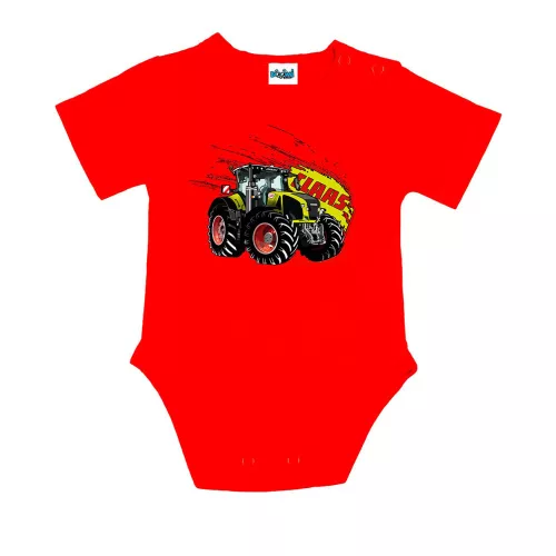 claas axion body pre bábätká červený krátky rukáv