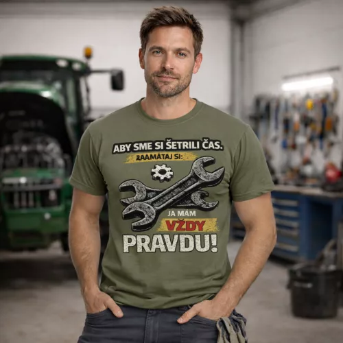 Som mechanik traktorov! Zelená tričko