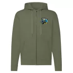 veľká dutra zips zelená mikina